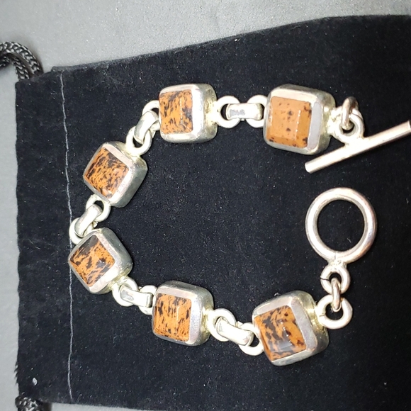 Silver & Tansinite bracelet euc - Picture 1 of 3